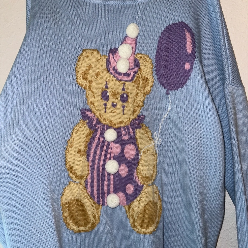 Blue and Purple Bear Sweater